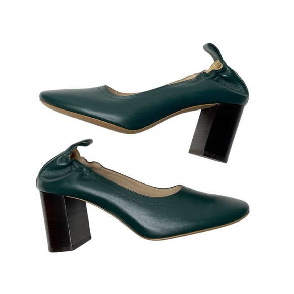 Everlane Shoes - Everlane | The Day High Heel in Ivy Green Leather 6.5